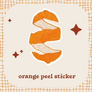 Orange Peel Diecut Sticker