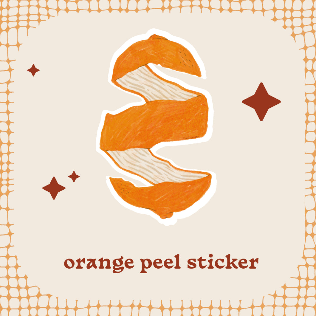 Orange Peel Diecut Sticker