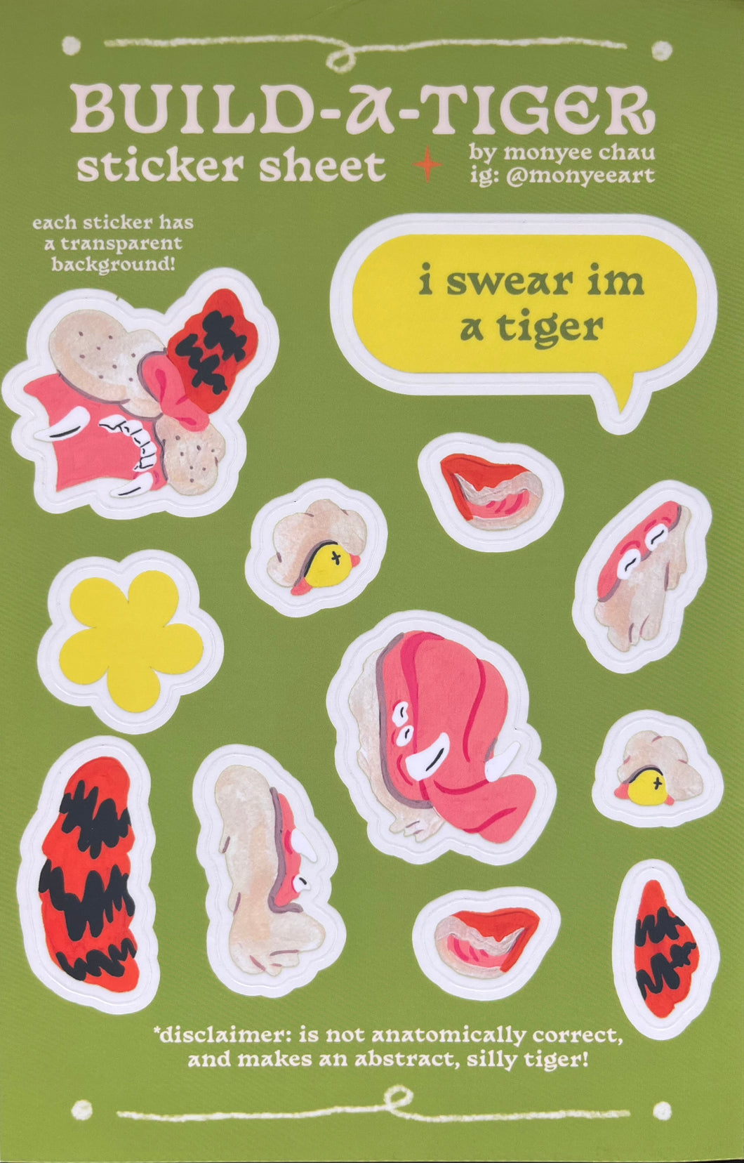 Build-A-Tiger Sticker Sheet